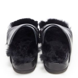 Celine Phoebe Philo era fur lined slides